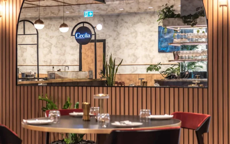 Restaurant fit-out and interior transformation at Cecilia Restaurant 65 Berry Street North Sydney